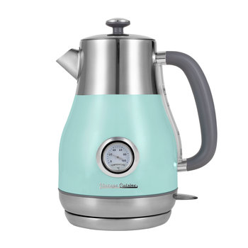 Retro czajnik elektryczny z termometrem smukły Vintage Cuisine - miętowy - Other