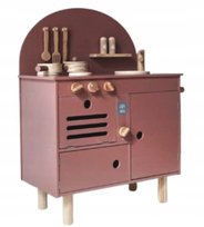 Retro Drewniana Kuchnia Dla Dzieci Zabawka Różowa