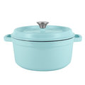 Retro garnek emaliowany z pokrywką 4,3l Vintage Cuisine - mięta - Vintage Cuisine