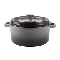 Retro Garnek Żeliwny Z Pokrywką 4,3L Vintage Cuisine - Szary Ombre