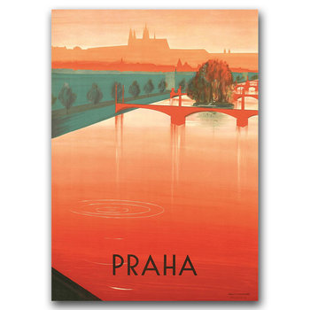 Retro plakat na płótnie Praga czeski A3 30x40 cm - Vintageposteria