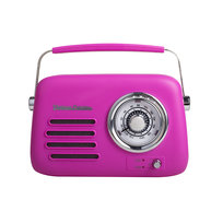 Retro radio z głośnikiem bluetooth Vintage Cuisine - kolory lata - fuksja - matowe