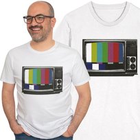 Retro TV Koszulka Telewizja Vintage Paski GILDAN