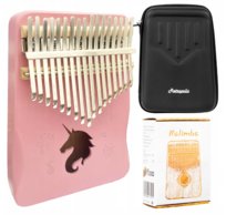 Retropolis kalimba instrument muzyczny drewniany mahoń PINK UNICORN