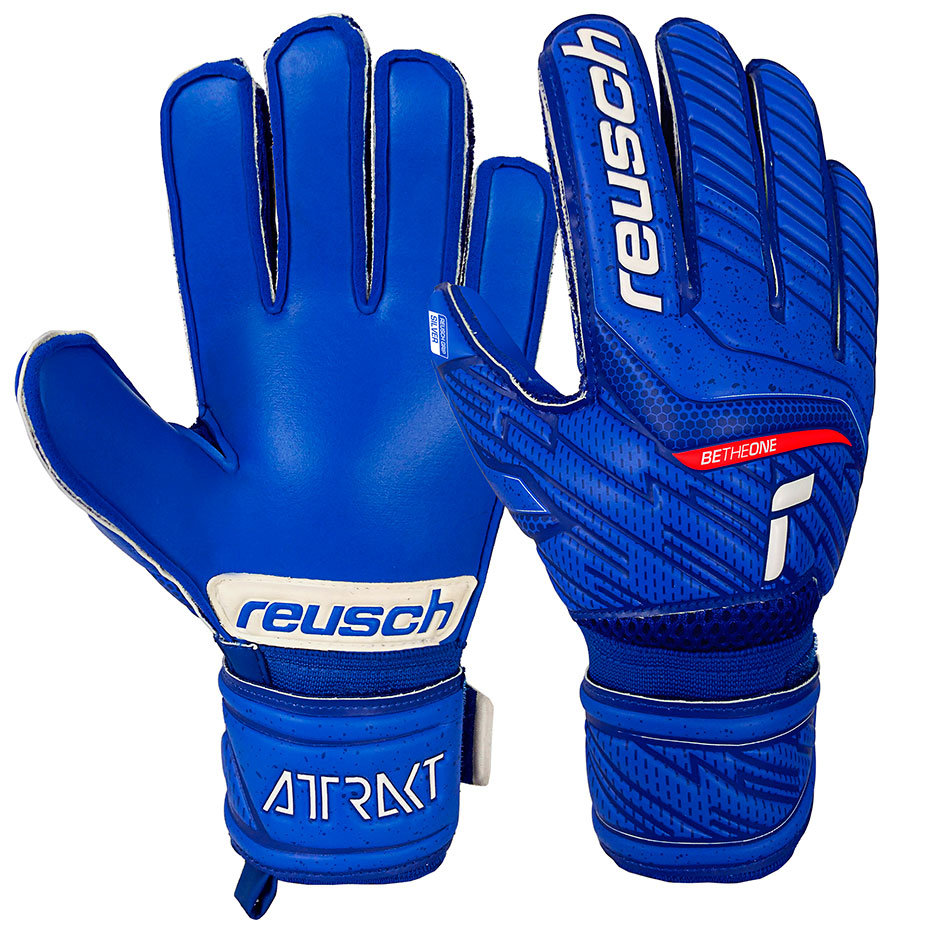 Reusch Attrakt Silver Junior - Guanti Da Calcio Portiere, Morbidi, Con Schiuma Silver E Taglio Piatto