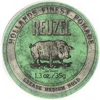 Reuzel, Hollands Finest Pomade, pomada średnio utrwalająca na bazie wosków i olejków, Green, 35 g