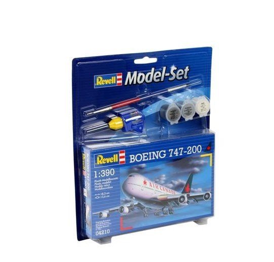 Revell, Boeing 747-200, zestaw z farbami, 8+