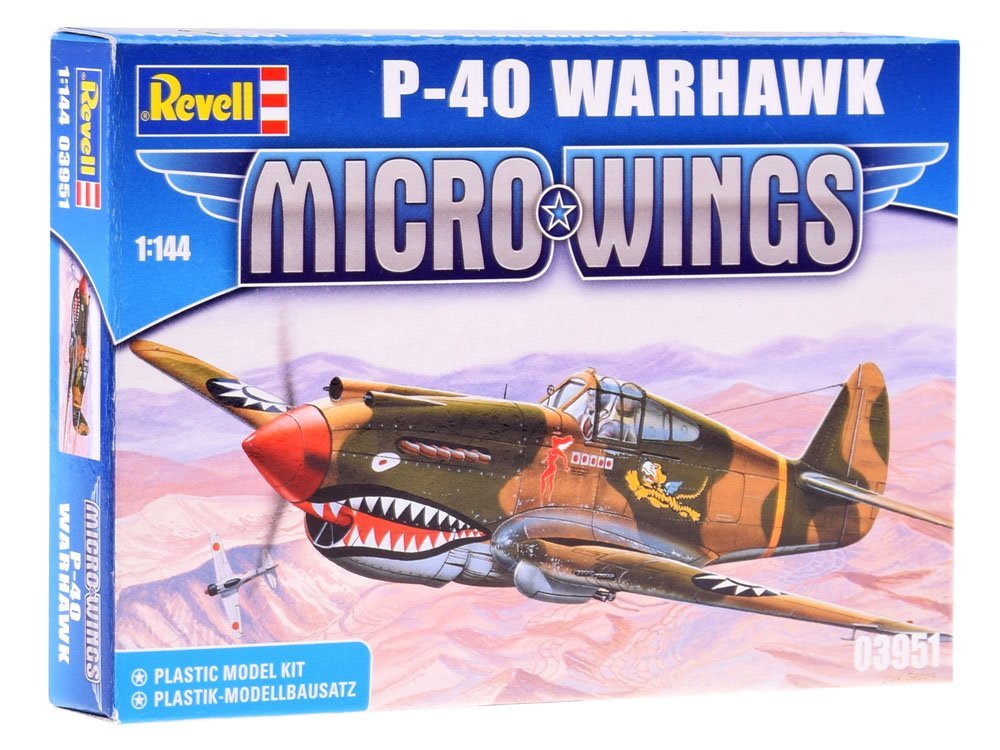 Фото - Збірна модель Revell Micro Wings Model P-40 Warhawk 1:144 RV0019 