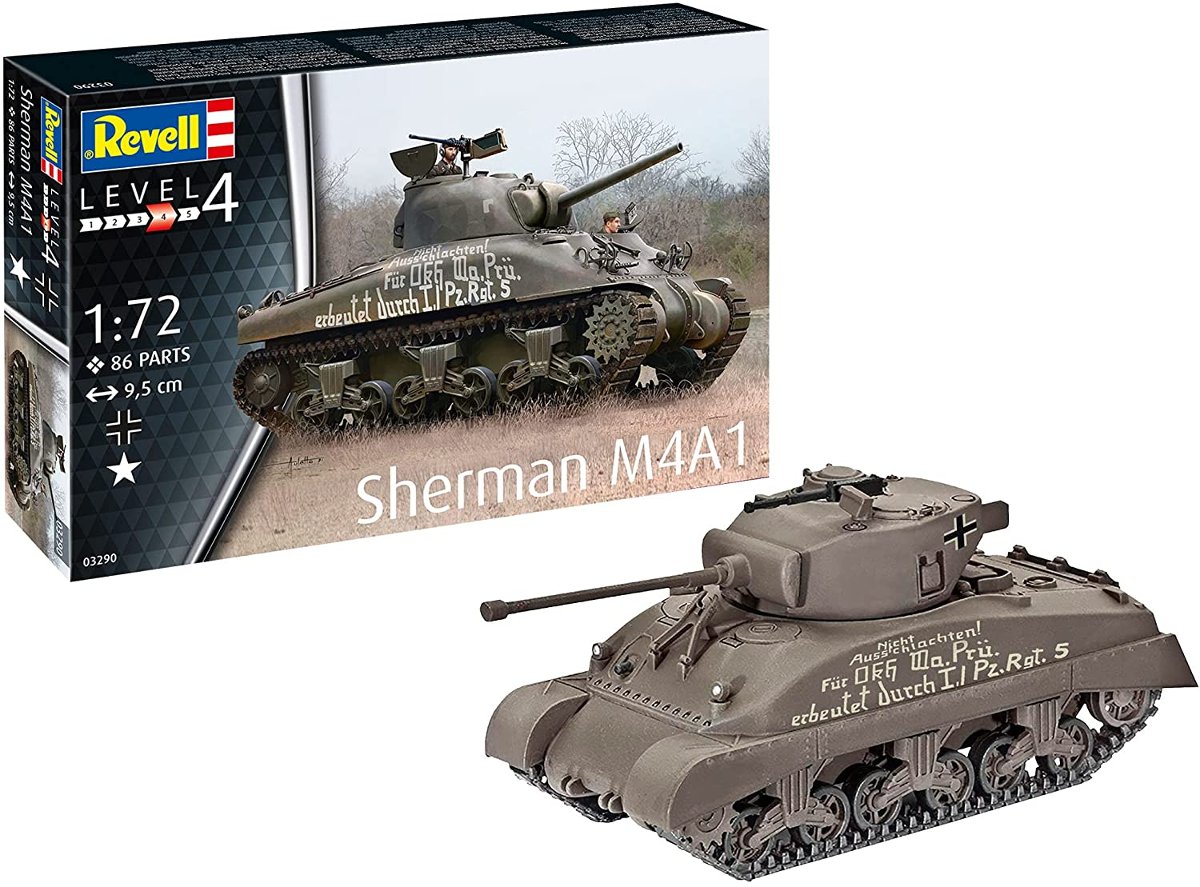 Zdjęcia - Model do sklejania (modelarstwo) Revell , Sherman M4A1, Model do sklejania, 12+ 