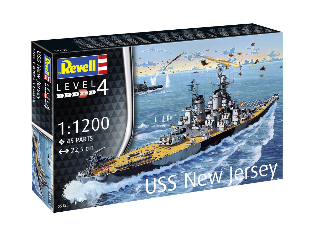Revell Revell Starter Kit 1 1200 Battleship Uss New Jersey Rev-75183