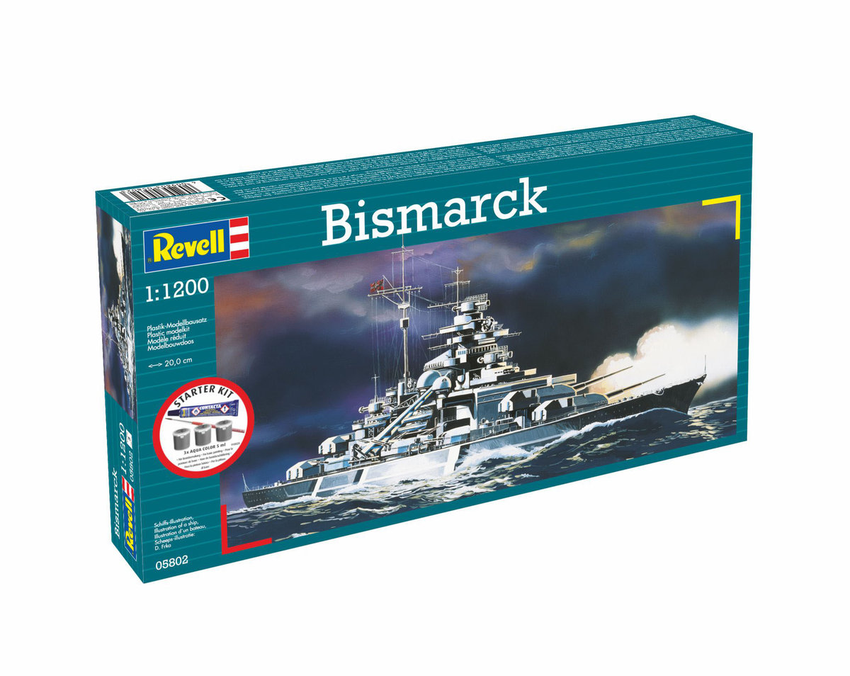 Revell Revell Starter Kit 1 1200 Bismarck Rev-75802