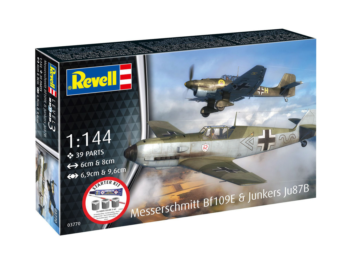 Revell Revell Starter Kit 1 144 Messerschmitt Bf109E Ju87B Rev-73770