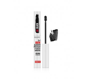 Revers, Żel Do Brwi Brow Artist 8w1 #06 Black, 7ml - Revers
