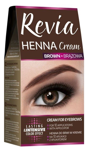 Фото - Фарба для волосся Verona Revia, henna do brwi w kremie Brązowa, 15 ml 