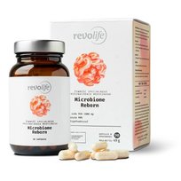 Revolife Microbiome Reborn, maślan sodu 1000mg kwas masłowy laktoferyna na jelita trawienie, 90 kapsułek