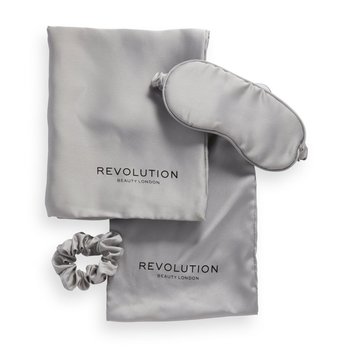 Revolution Beauty The Beauty Sleep Satin Set Satynowy Zestaw do spania - Silver 1op. - Makeup Revolution