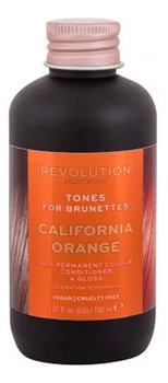 Revolution Haircare, Tones for Brunettes, farba tonująca do włosów ciemnych, 02 California Orange, 150 ml - Makeup Revolution