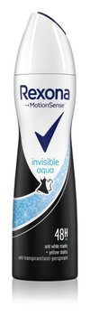 Rexona, MotionSense Invisible Aqua, Antyperspirant Spray, 150ml - Rexona