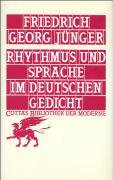 Rhythmus und Sprache im deutschen Gedicht - Junger Friedrich Georg