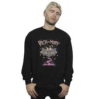 Rick And Morty Męska Różowa Bluza Ze Statkiem Kosmicznym (S (52-55 Cm) / Czarny) RICK AND MORTY
