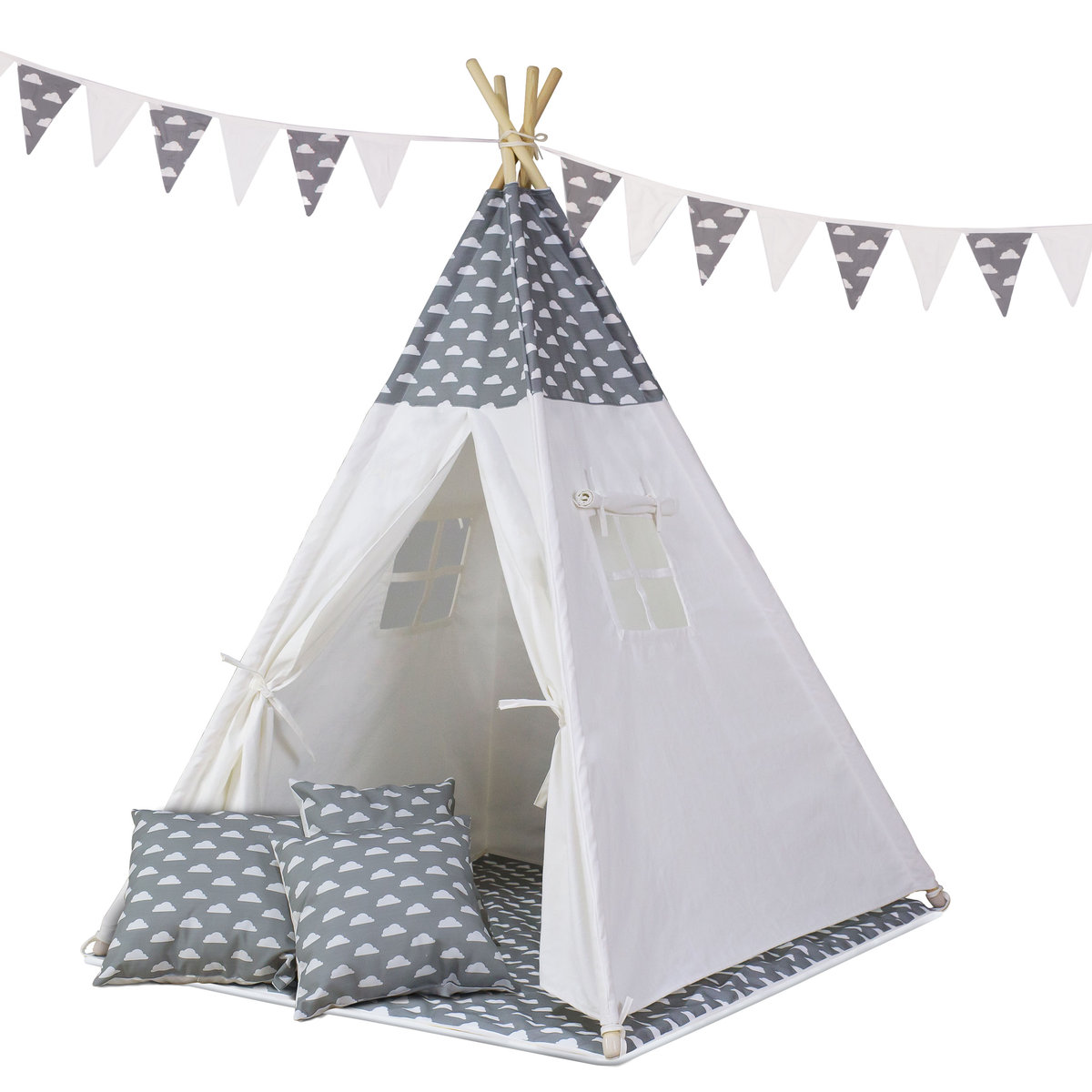 Ricokids, namiot dla dzieci Tipi, chmurki, biało szary 11 Best Namioty TIPI images | Tipi, Namiot, Pokój dziecka