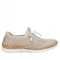Rieker Ażurowe Sneakersy Damskie Półbuty z Suwakiem Beżowy N42P6-62 r.37 Inna marka