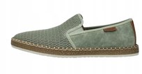 RIEKER MĘSKIE ESPADRYLE WSUWANE ZIELONE Z LOGO 45 1J6B Rieker