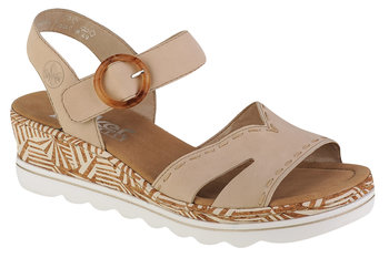 Rieker Sandals 67173-60, Damskie, sandały, Beżowy - Rieker