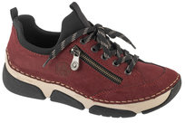 Rieker Shoes 45973-36, Damskie, półbuty, Bordowe Inna marka