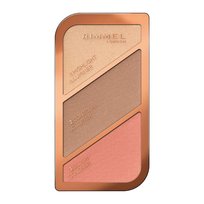 Rimmel, Kate, rozświetlająca paletka do konturowania twarzy 3w1 nr 002 – Coral Glow, 18.5 gr Rimmel
