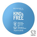 Rimmel, Kind & Free, wegański puder prasowany 020 Light, 10 g - Rimmel