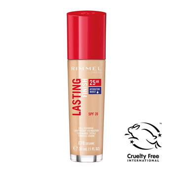 Rimmel, Lasting Finish 25HR, Długotrwały podkład do twarzy 070 Sesame SPF20, 30 ml - Rimmel
