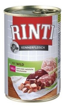 Rinti, Kennerfleisch Wild, karma dla psa, dziczyzna, puszka, 400 g. - Rinti