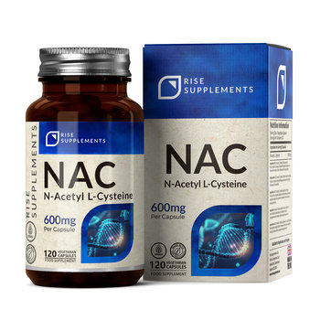 Rise Supplements, NAC N-Acetyl L-Cysteina po 600mg, Suplement diety, 120 kaps. - Rise Supplements