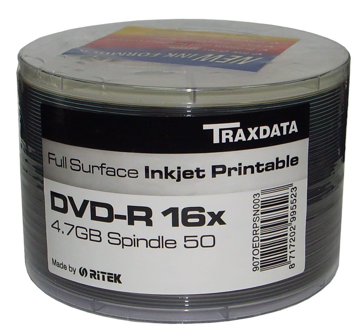 Zdjęcia - Słuchawki Ritek DVD-R x16 4,7GB PRINT FF s-50 traxdata 907SP50NOPCPL 
