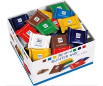Ritter Sport, mini czekoladki mix smaków, 84 sztuki