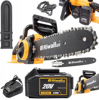 Riwall Pro, piła pilarka łańcuchowa akumulatorowa bateria 4ah przecinarka 20v bestia, 4 lata gwarancji - Riwall Pro