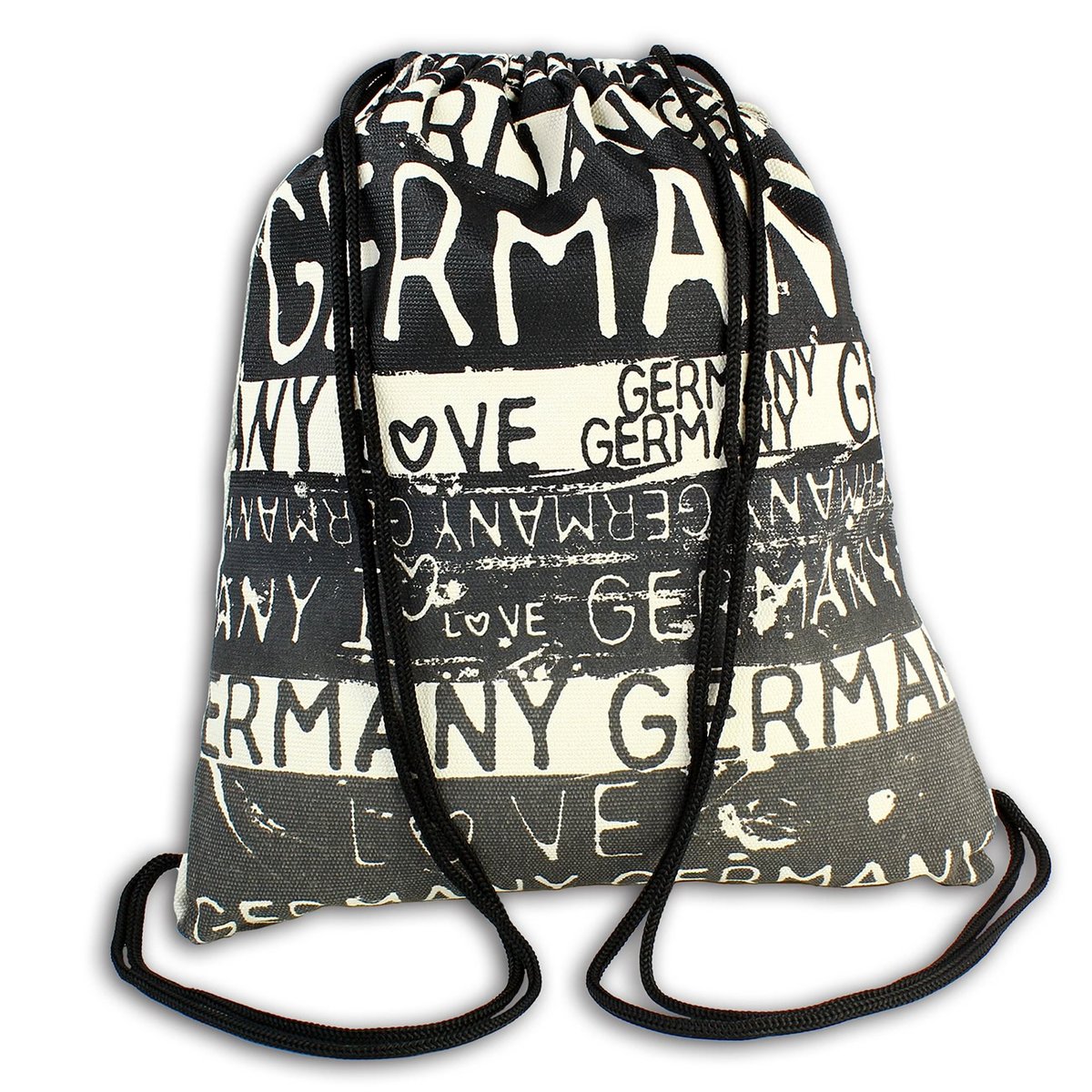 Robin Ruth I love Germany bawełniany matowy plecak czarny beżowy ...