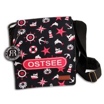 Robin Ruth torba na ramię bawełna poliester czarny czerwony OTG5109S Robin Ruth