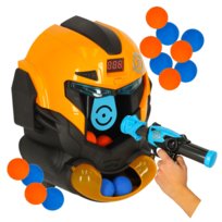 Robot Kask Gra Zręcznościowa Strzelanie Do Celu Zestaw Pistolet Kulki Cel