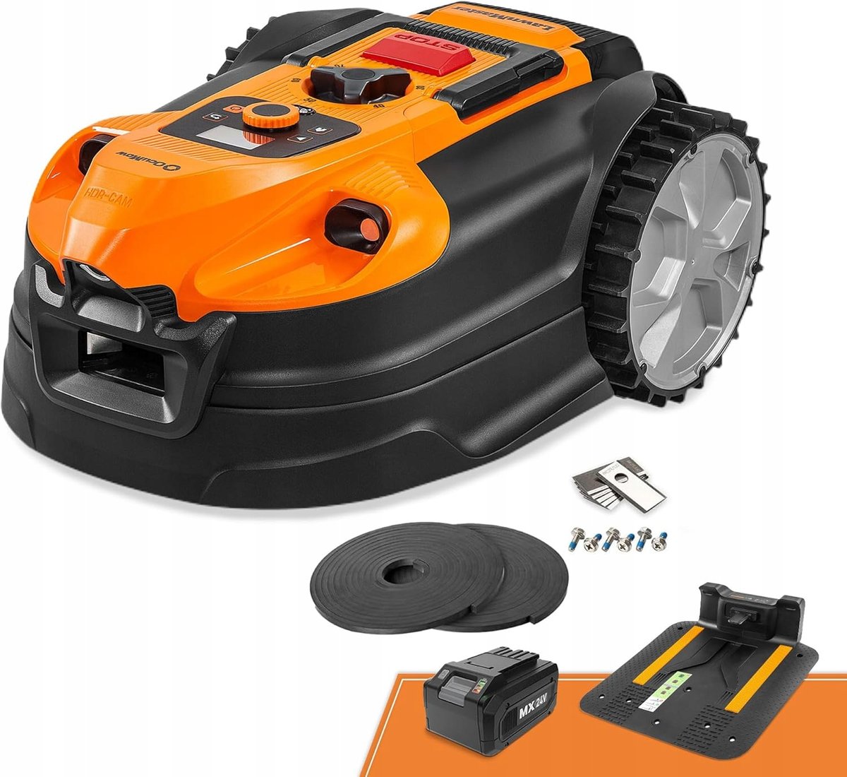 Robot koszący LawnMaster OcuMow 18 bez kabla, 800 m², 4Ah, opt. nawig., app