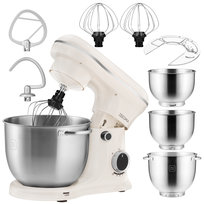 ROBOT KUCHENNY 3xMISY 13,7 L Wielofunkcyjny PLANETARNY BEŻ ECRU + AKCESORIA