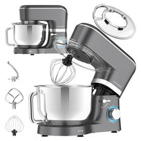 Robot kuchenny planetarny Vertenz Cosmiq 40 Silver, 1900 W, 5,5 l, 4 końcówki w zestawie, z osłoną przeciwbryzgową