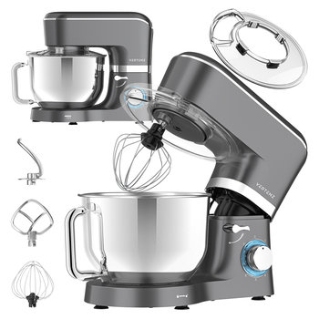 Robot kuchenny planetarny Vertenz Cosmiq 40 Silver, 1900 W, 5,5 l, 4 końcówki w zestawie, z osłoną przeciwbryzgową - Vertenz