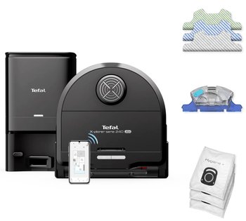 Robot odkurzająco-mopujący TEFAL X-PLORER Animal S240+ AI RG9695 Czarny - Tefal