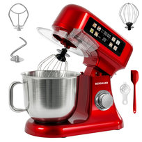 Robot planetarny kuchenny BERGMANN TC001 3500W 12 prędkości mikser z wagą podgrzewana misa 6L panel LED red metalic Bergmann