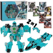 ROBOT transformujący + KARTY, robot myśliwiec 2w1, zabawka dla dzieci TRANSFORMERS, samolot bojowy 3+ Mega Creative