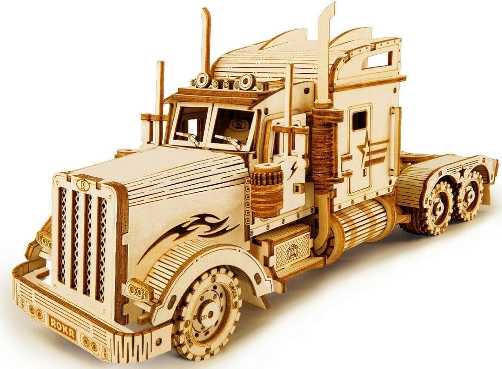 Фото - Пазли й мозаїки Robotime Drewniane Puzzle 3D - Ciężarówka 