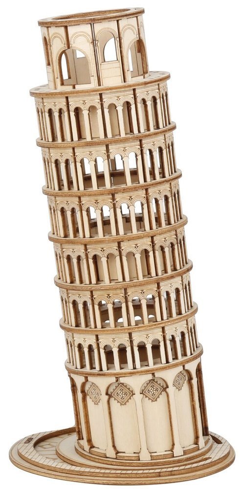 Фото - Пазли й мозаїки Robotime Drewniane Puzzle 3D - Krzywa Wieża 