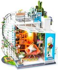 ROBOTIME Składany Drewniany Model LED - Pokój na Poddaszu - Robotime
